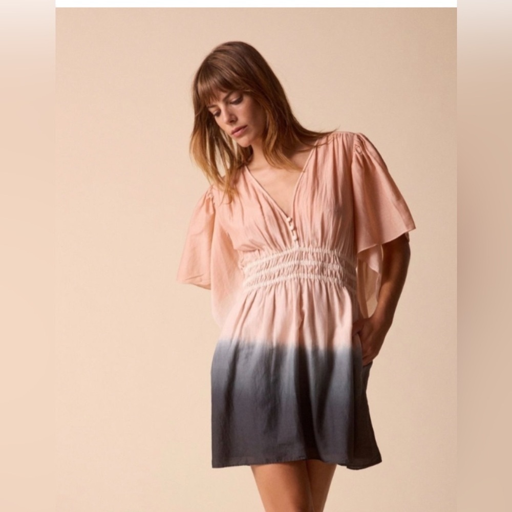 NWT St Roche Monarch Mini Dress in Praline, wild rose & black Sz 6/Up to Sz 8